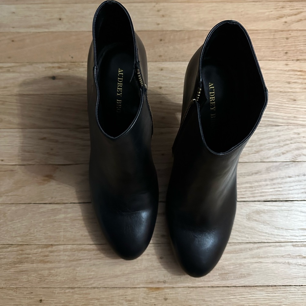 Audrey Brooke Black Ankle Booties Sleek and Polished